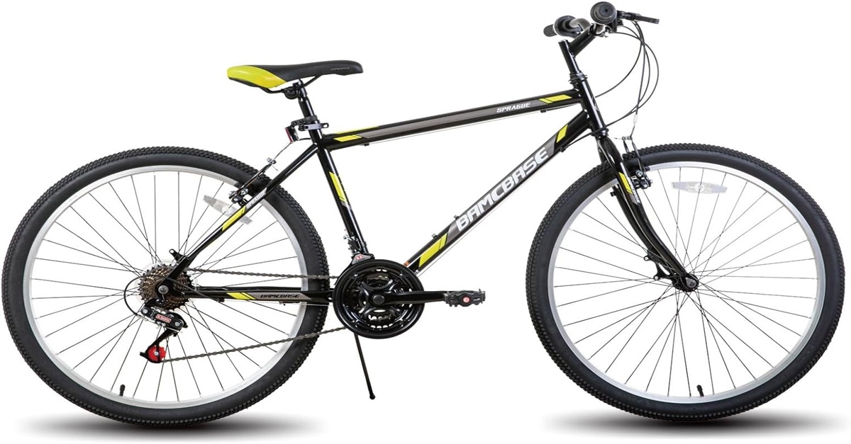 HILAND 26 Inch Hybrid Bike with High Carbon Steel Frame and V-Brakes