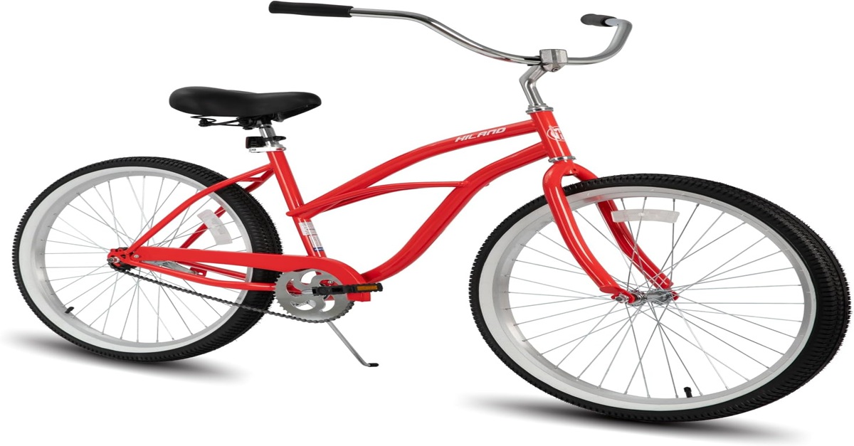 HILAND Women’s 26 Inch Cruiser Bike with Coaster Brake and Retro Design