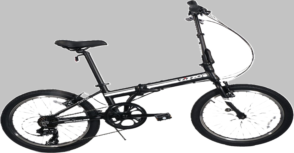 ZiZZO Campo 20-Inch Folding Bike with 7-Speed Gears and Lightweight Foldable Frame