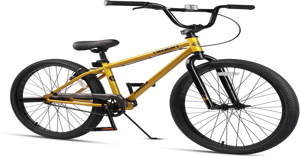 Cubsala 24/26 Inch BMX Race Bike with Hi-Ten steel frame and gold finish – ideal for BMX riders of all ages